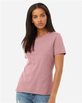 BELLA + CANVAS 6400 Women’s Relaxed Jersey Tee - Orchid - model front