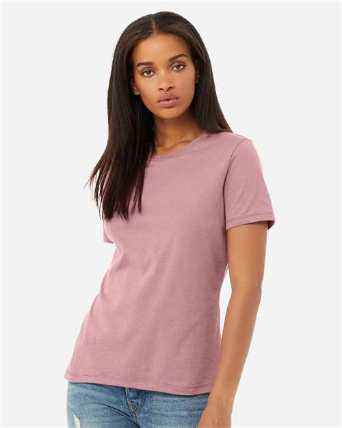 BELLA + CANVAS 6400 Women’s Relaxed Jersey Tee - Orchid - model front
