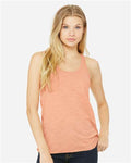 BELLA + CANVAS 8800 Women's Flowy Racerback Tank - Peach Slub - model front