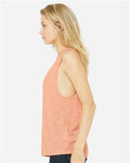 BELLA + CANVAS 8803 Women's Flowy Scoop Muscle Tank - Peach Slub - model side