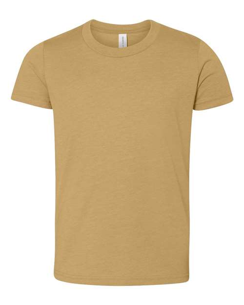 Bella + Canvas 3001Y Youth Jersey Tee - Mustard - flat front