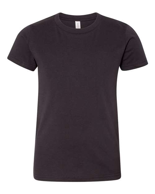 Bella + Canvas 3001Y Youth Jersey Tee - Dark Grey - flat front