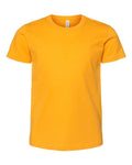 Bella + Canvas 3001Y Youth Jersey Tee - Gold - flat front