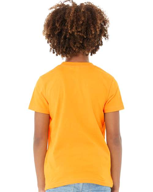 Bella + Canvas 3001Y Youth Jersey Tee - Gold - model back