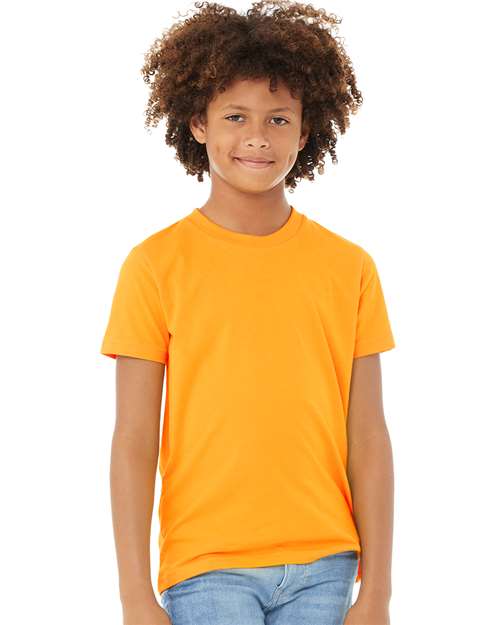 Bella + Canvas 3001Y Youth Jersey Tee - Gold - model front