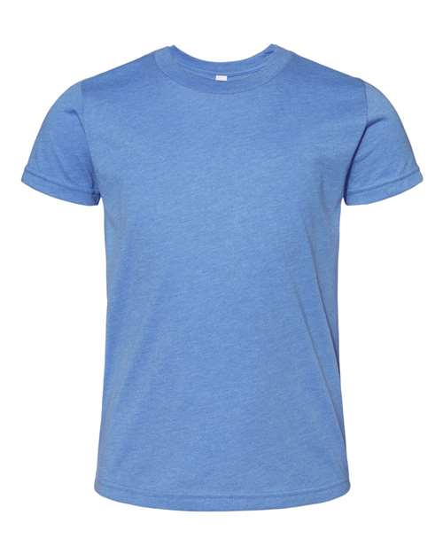 Bella + Canvas 3001Y Youth Jersey Tee - Columbia Blue - flat front