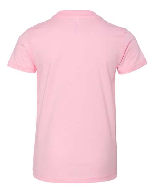 Bella + Canvas 3001Y Youth Jersey Tee - Pink - back