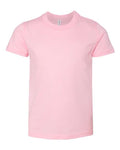 Bella + Canvas 3001Y Youth Jersey Tee - Pink - flat front