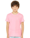 Bella + Canvas 3001Y Youth Jersey Tee - Pink - model front
