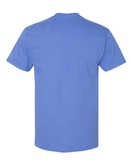 Gildan H000 Hammer T-Shirt - Flo Blue - back
