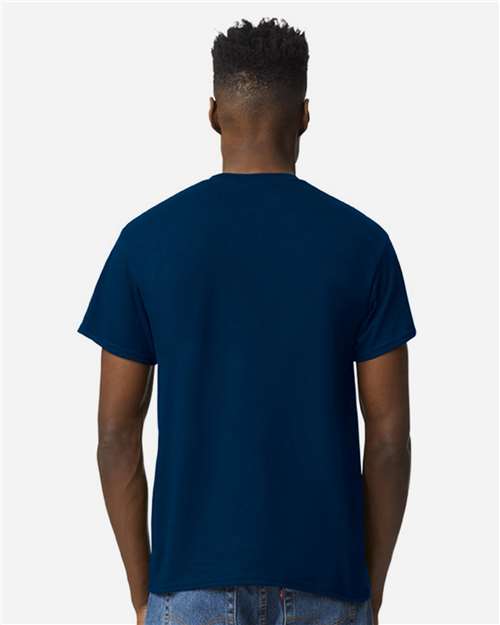 Gildan 8000 DryBlend T-Shirt - Dark Navy - model back