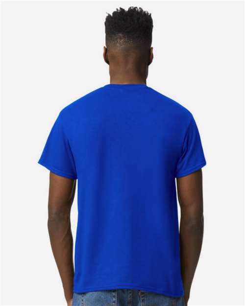 Gildan 8000 DryBlend T-Shirt - Deep Royal - model back