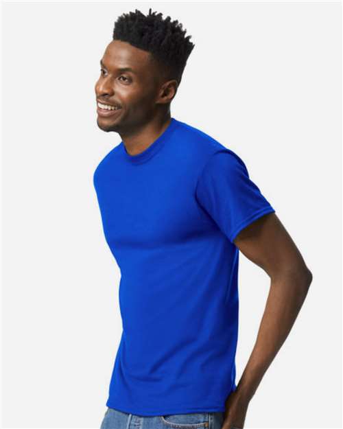 Gildan 8000 DryBlend T-Shirt - Deep Royal - model side