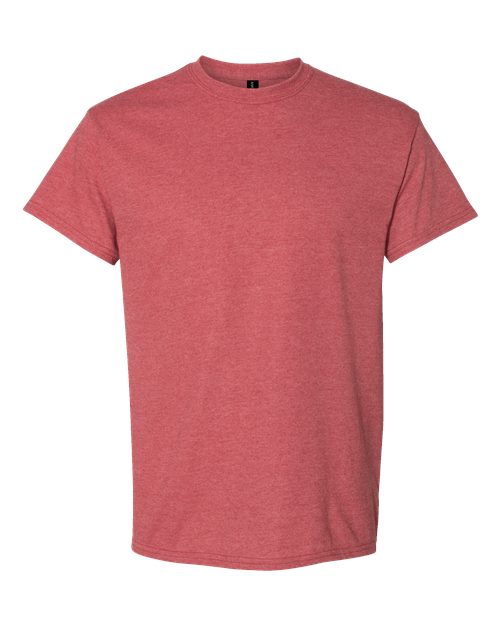 Gildan 8000 DryBlend T-Shirt - Heather Scarlet Red - flat front