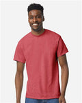 Gildan 8000 DryBlend T-Shirt - Heather Scarlet Red - model front