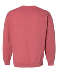 Gildan 18000 Heavy Blend Crewneck Sweatshirt - Heather Scarlet Red - back