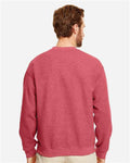 Gildan 18000 Heavy Blend Crewneck Sweatshirt - Heather Scarlet Red - model back