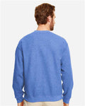 Gildan 18000 Heavy Blend Crewneck Sweatshirt - Heather Deep Royal - model back