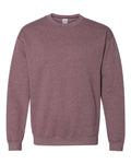 Gildan 18000 Heavy Blend Crewneck Sweatshirt - Heather Dark Maroon - flat front