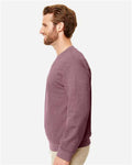 Gildan 18000 Heavy Blend Crewneck Sweatshirt - Heather Dark Maroon - model side