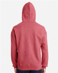 Gildan 18500 Heavy Blend Hooded Sweatshirt - Heather Scarlet Red - model back