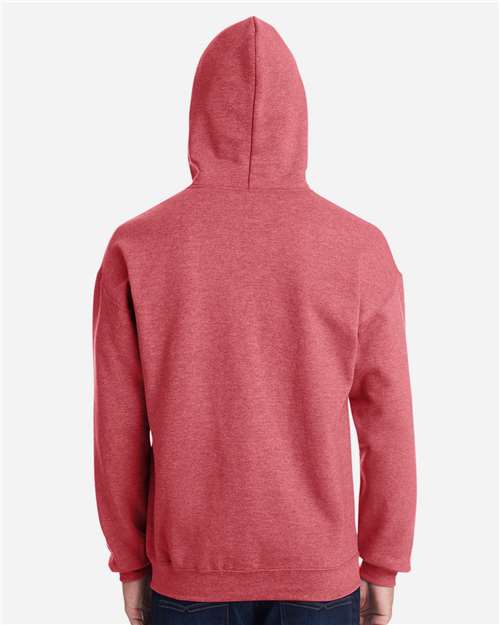 Gildan 18500 Heavy Blend Hooded Sweatshirt - Heather Scarlet Red - model back