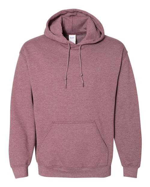 Gildan 18500 Heavy Blend Hooded Sweatshirt - Heather Dark Maroon - flat front