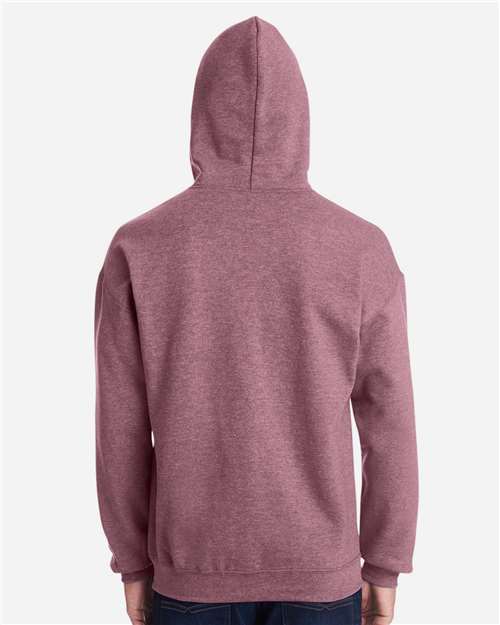 Gildan 18500 Heavy Blend Hooded Sweatshirt - Heather Dark Maroon - model back