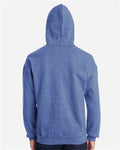 Gildan 18500 Heavy Blend Hooded Sweatshirt - Heather Deep Royal - model back