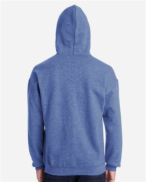 Gildan 18500 Heavy Blend Hooded Sweatshirt - Heather Deep Royal - model back