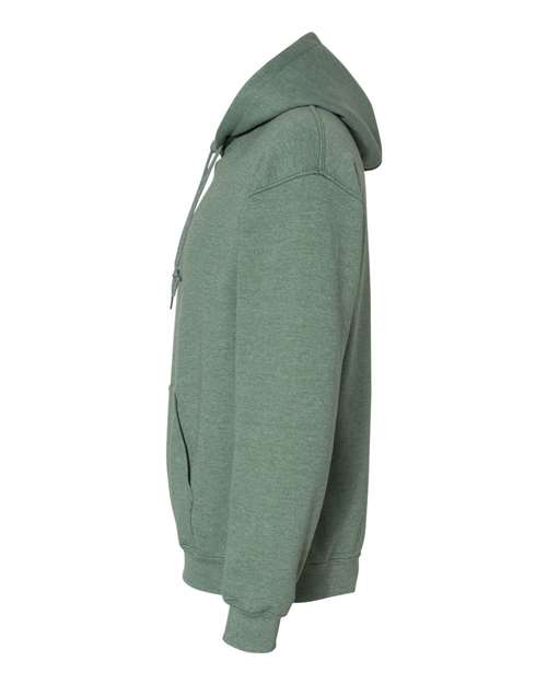 Gildan 18500 Heavy Blend Hooded Sweatshirt - Heather Dark Green - side