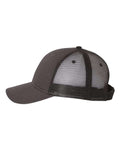 Valucap S102 Sandwich Trucker Cap - Charcoal/ Black - side