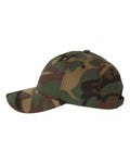 Yupoong 6245CM Classic Dad Hat - Green Camo - side