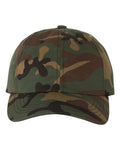 Yupoong 6245CM Classic Dad Hat - Green Camo - front
