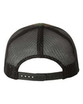 Yupoong 6606 Retro Trucker Cap - Green Camo/ Black - back