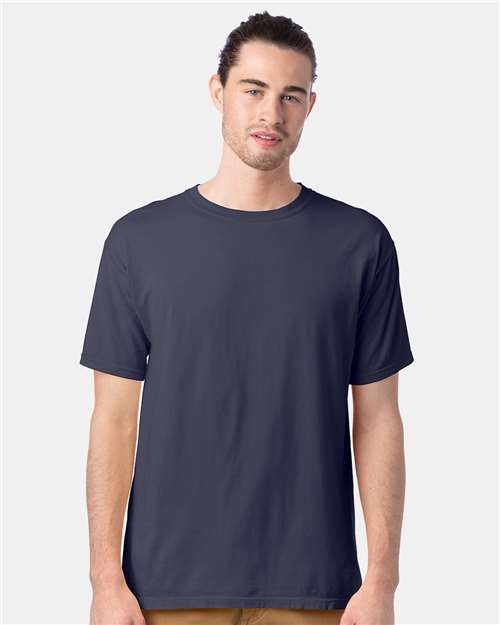 Hanes GDH100 Men's Garment-Dyed T-Shirt - Anchor Slate - model front