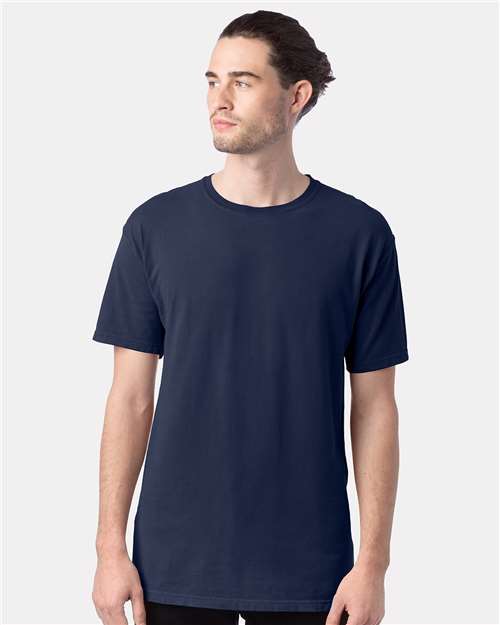 Hanes GDH100 Men's Garment-Dyed T-Shirt - Navy - model front