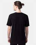 Hanes GDH100 Men's Garment-Dyed T-Shirt - Black - model back
