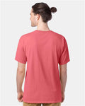 Hanes GDH100 Men's Garment-Dyed T-Shirt - Coral Craze - model back