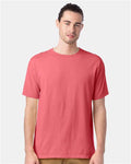 Hanes GDH100 Men's Garment-Dyed T-Shirt - Coral Craze - model front