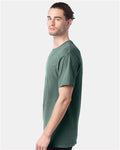 Hanes GDH100 Men's Garment-Dyed T-Shirt - Cypress Green - model side