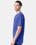 Hanes GDH100 Men's Garment-Dyed T-Shirt - Deep Forte Blue - model side