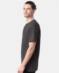 Hanes GDH100 Men's Garment-Dyed T-Shirt - New Railroad Grey - model side