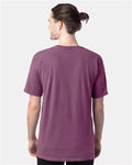 Hanes GDH100 Men's Garment-Dyed T-Shirt - Purple Plum Raisin - model back