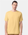 Hanes GDH100 Men's Garment-Dyed T-Shirt - Summer Squash Yellow - model front