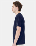 Hanes GDH150 Unisex Garment-Dyed Pocket T-Shirt - Navy - model side