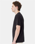 Hanes GDH150 Unisex Garment-Dyed Pocket T-Shirt - Black - model side