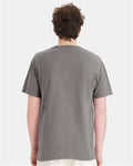 Hanes GDH150 Unisex Garment-Dyed Pocket T-Shirt - Concrete Grey - model back
