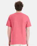 Hanes GDH150 Unisex Garment-Dyed Pocket T-Shirt - Coral Craze - model back