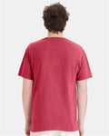 Hanes GDH150 Unisex Garment-Dyed Pocket T-Shirt - Crimson Fall - model back